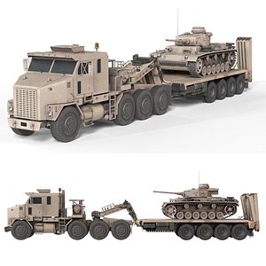 Oshkosh M1070 with Trailer Tank