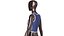Girls Chest Cut Out keyhole Zip Crop Top