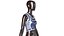 Girls Chest Cut Out keyhole Zip Crop Top