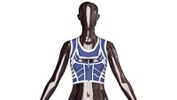 Girls Chest Cut Out keyhole Zip Crop Top