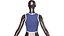 Girls Chest Cut Out keyhole Zip Crop Top
