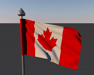 3d model canada flag
