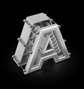 3D model designed letter gears