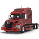 Semi Trailer Truck Rigged 3D Model