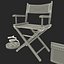 director chair accessories 3 3d model