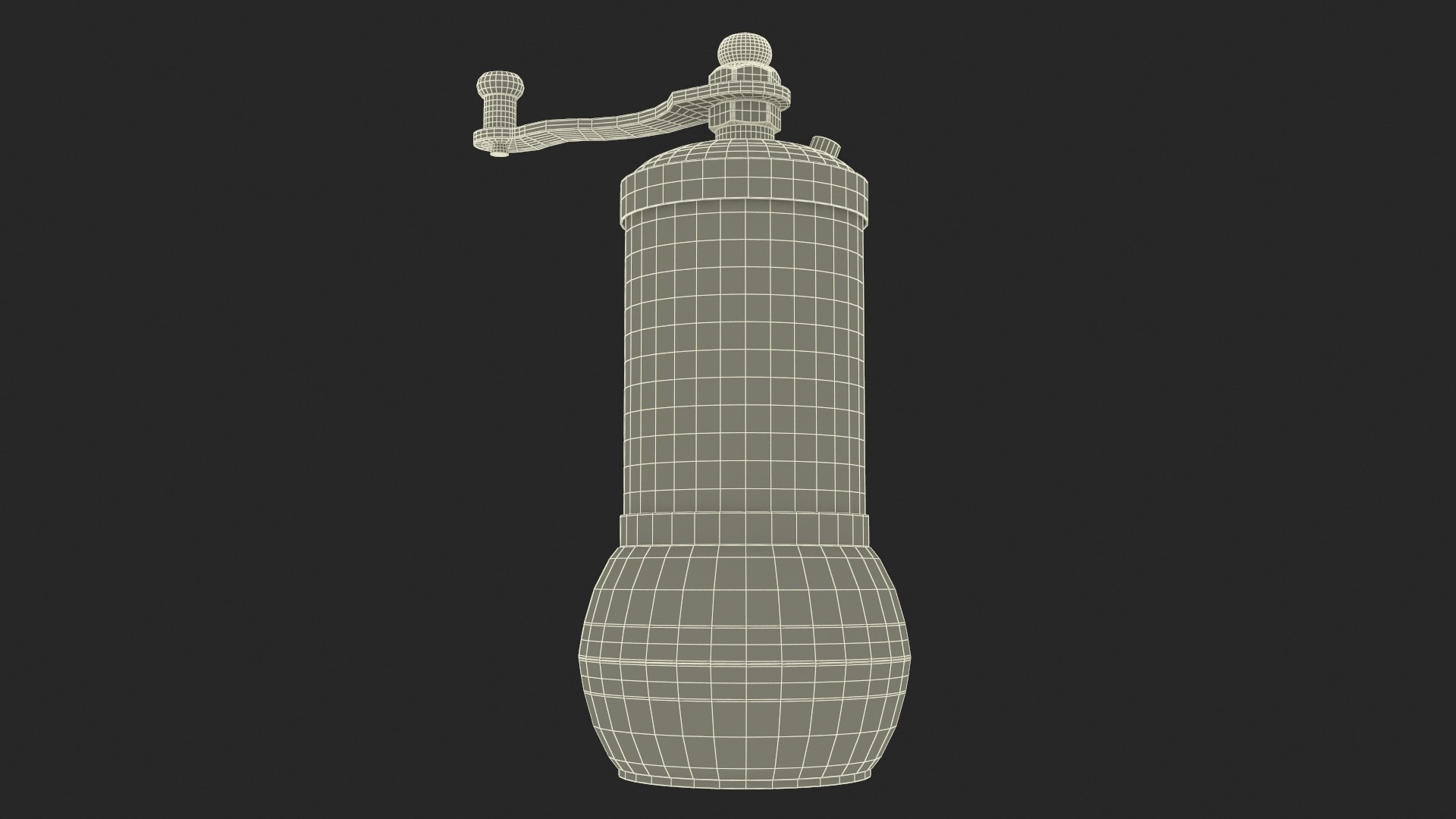 3D model Decorative Vintage Silver Hand Mill - TurboSquid 2134697