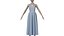 Robe à jupe froncée Style3D