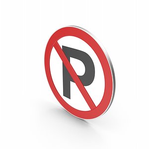 3D Do Not Park Sign