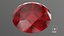 3D Round Brilliant Cut Ruby model