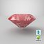 3D Round Brilliant Cut Ruby model
