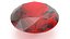 3D Round Brilliant Cut Ruby model