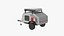 Camping White Trailer Lights On 3D model