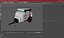 Camping White Trailer Lights On 3D model