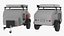 Camping White Trailer Lights On 3D model