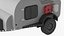 Camping White Trailer Lights On 3D model