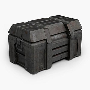 3d old sci-fi container