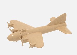 wooden bomber 3D