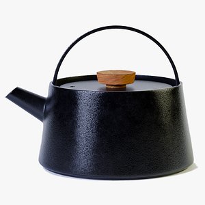 3D iron kettle model
