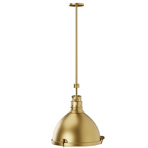 Aged Brass Fabri Classic Pendant 3D
