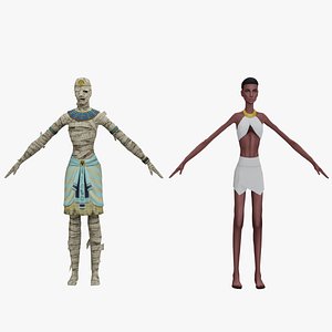 3D Mummy-Girl Character