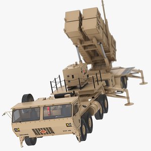 3D MIM-104 Patriot Surface to Air Missile SAM Battle model