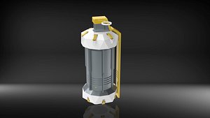 3D Sci-Fi Grenade as Stash Container model
