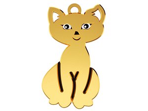 Cat Pendant 3D model