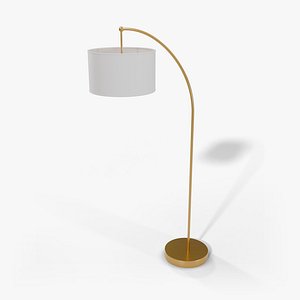 Knight Arc Floor Lamp - Brass Arc Lamp with Drum Shade