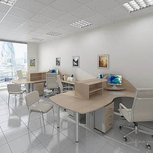 office design furniture 3d model