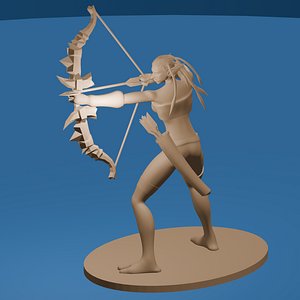 3D model Female Jungle Troll Hunter