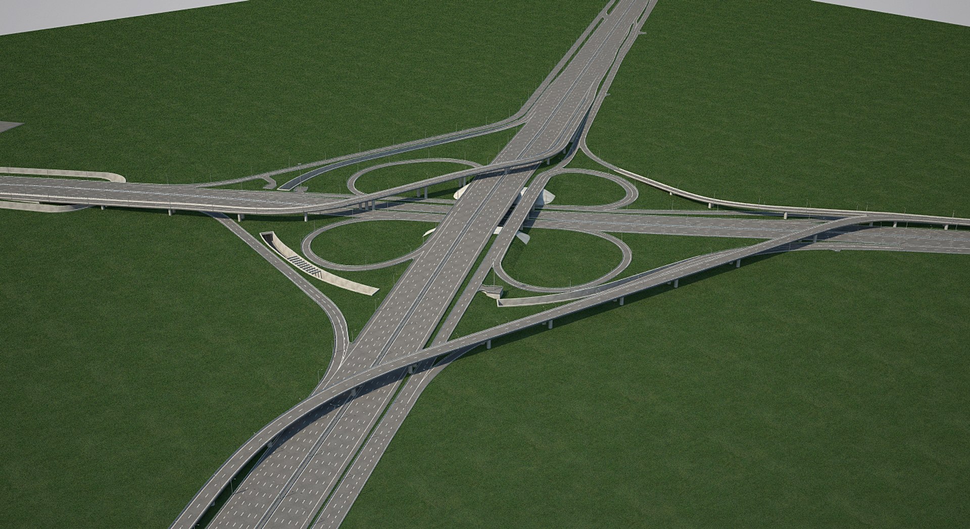 Highway Road Junction 3D Model | 1144094 | TurboSquid