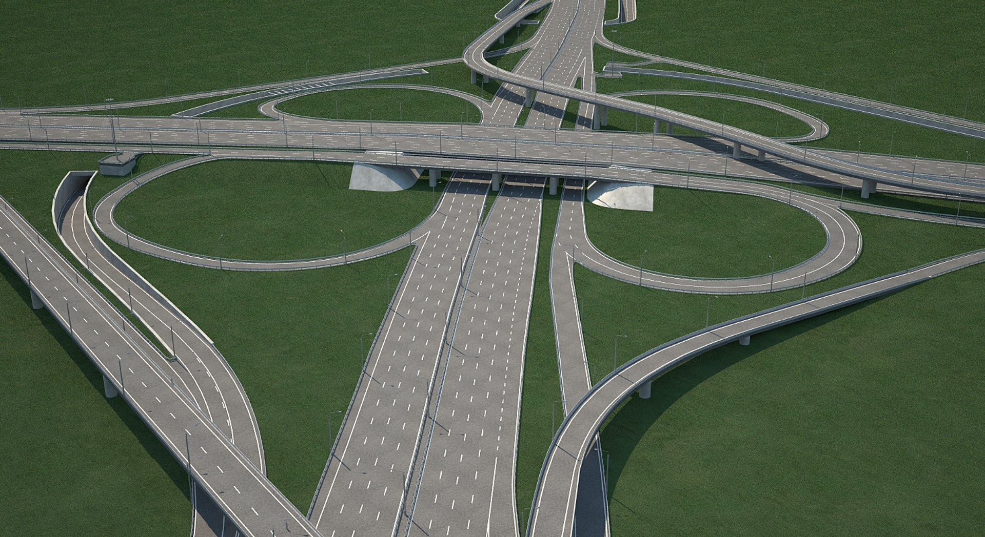 Highway Road Junction 3D Model | 1144094 | TurboSquid