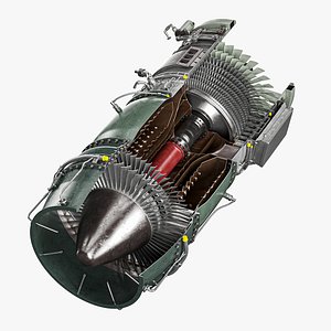 Commercial Jet Engine Cutaway