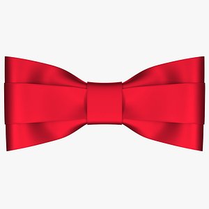 Gift Bow 1v Red PBR 3D model