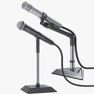 Desktop Microphone Collection 3D model