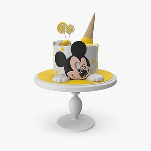 Mickey Mouse Cake 3D model