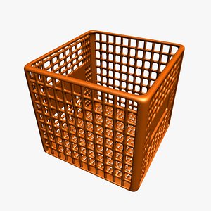 3d model milk crate container