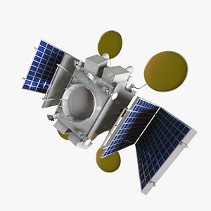 3d model russian artificial earth satellite