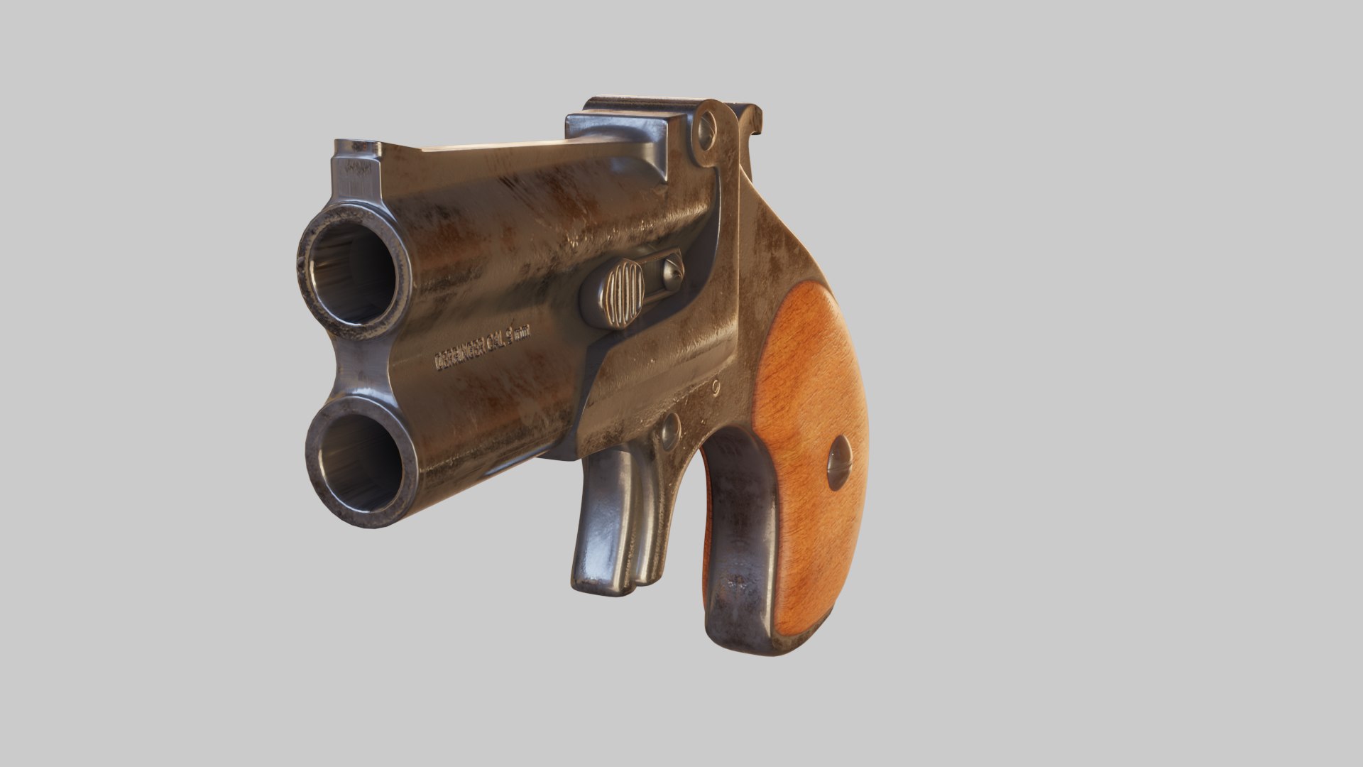3D Derringer Revolver Model - TurboSquid 1898553