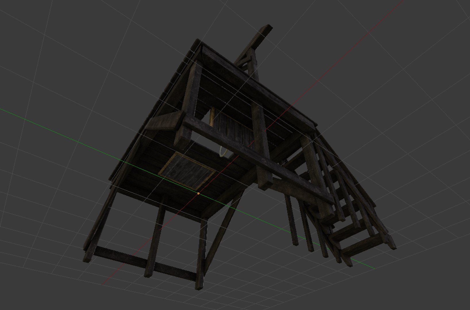Gallows Aged 3D Model - TurboSquid 1189642