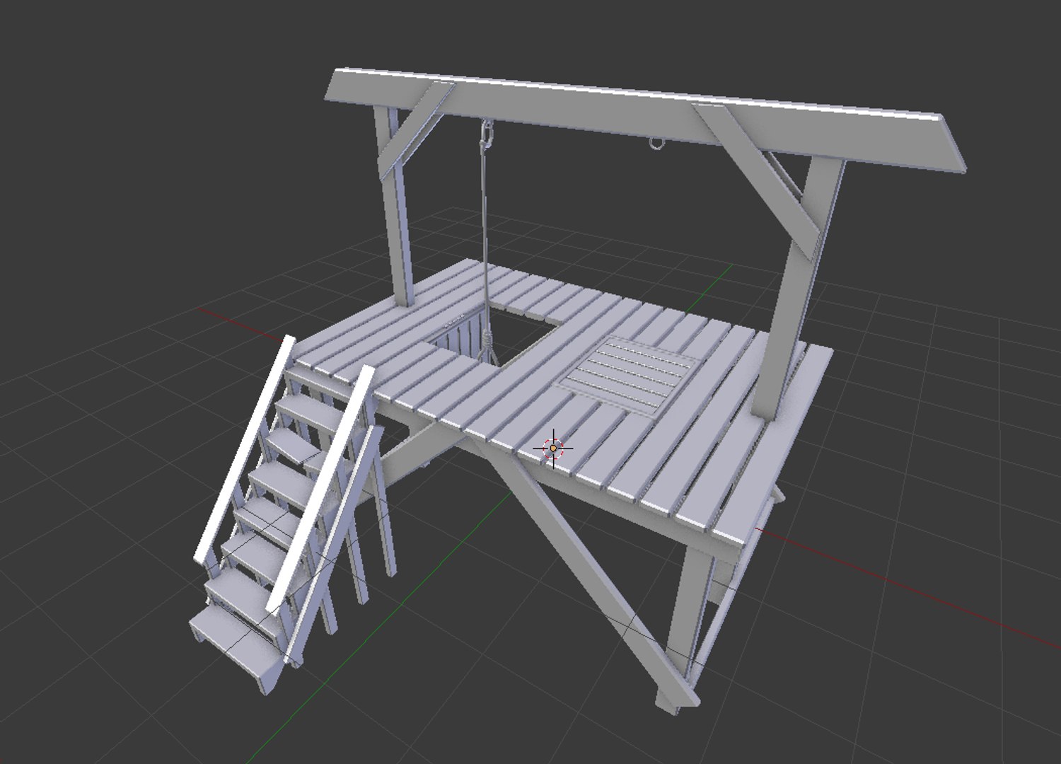 Gallows Aged 3D Model - TurboSquid 1189642