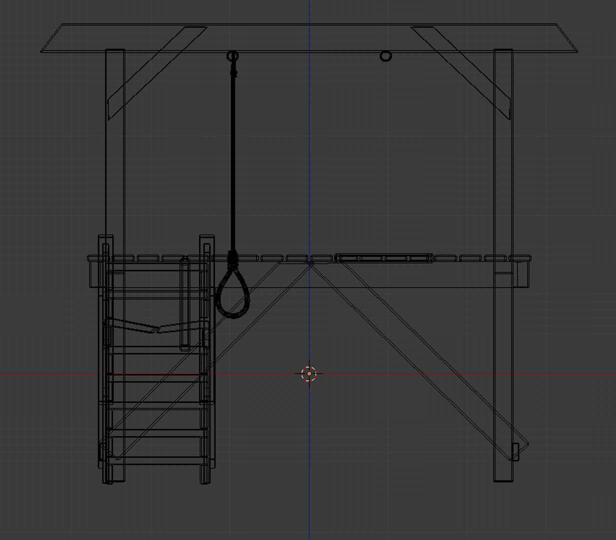 Gallows Aged 3D Model - TurboSquid 1189642