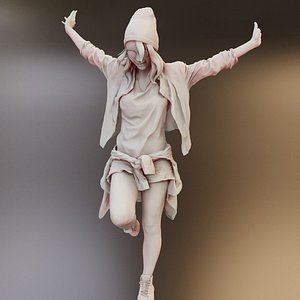 Young Woman 3d Scan Model