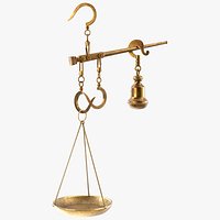 Antique Lever Weighing Scale with Hanging Dish