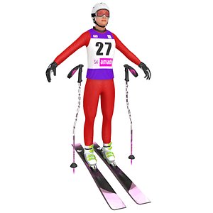 female skier woman ski model