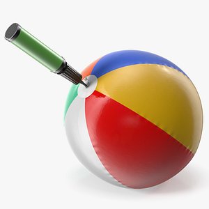 3D Beach Ball and Manual Air Pump Combo Colorful