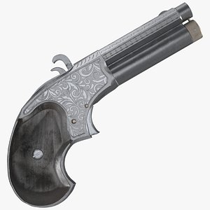 3D Remington Rider Magazine Engraved Pistol
