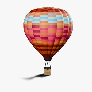 Cartoon Hot Air Balloon Stylized 