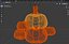 Halloween Pumpkin With Horror Tree 3D model Low-poly 3D model