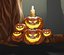 Halloween Pumpkin With Horror Tree 3D model Low-poly 3D model